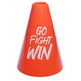 7 inches Go Fight Win Megaphone - Orange and White