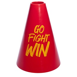 7 inches Go Fight Win Megaphone - Red and Gold