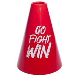 7 inches Go Fight Win Megaphone - Red and White