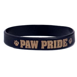 Black/Gold Paw Pride Wristband