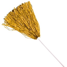 Gold 12 in. Vinyl Spirit Pom 