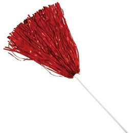 Red 12 in. Vinyl Spirit Pom