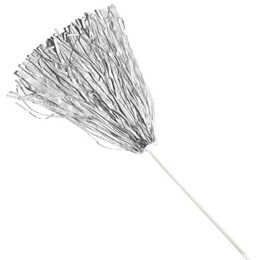White 12 in. Vinyl Spirit Pom 