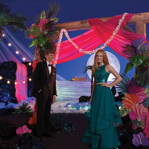 tropical theme homecoming dress Nights Complete Deep Green