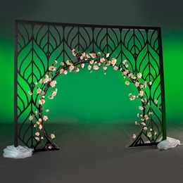 Abstract Leaves Arch With Flowers Kit