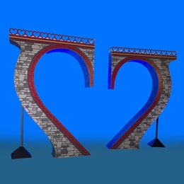 10 ft. 9 in. x 7 ft. 4 in. Heart to Heart Arch Kit