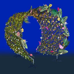 8 ft. 6 in. x 9 ft. Luminous Leafway Lighted Tropical Tunnel Kit