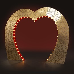 9 ft. 7 in. x 12 ft. Come What May Lighted Heart Arch Kit