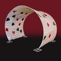 8 ft. x 10 ft. Lucky Streak Card Suits Lighted Tunnel Kit