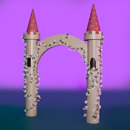 10 ft. 8 in. x 7 ft. 5 in. Popular in Pink Castle Arch Kit