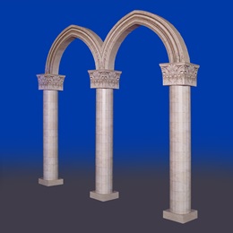 10 ft. 9 in. x 12 ft. Classic Grandeur Double Column Arch Kit
