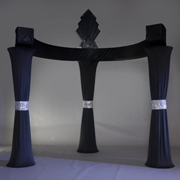 Elegant Ebony Three-column Arch Kit