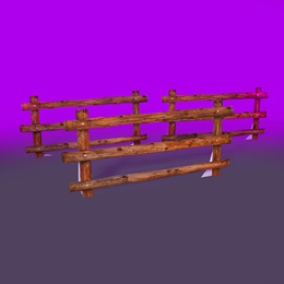 44 in. x 7 ft. 10 in. Rustic Wood-look Fence Kit (set of 3)