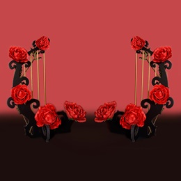 8 ft. x 6 ft. 3 in. Mysterious Rose Stands Kit (set of 2)