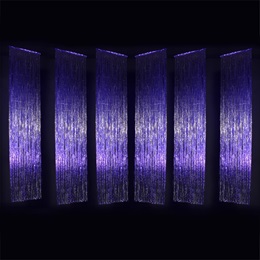 12 ft. x 36 in. Silver Rain Curtains Kit (set of 6)