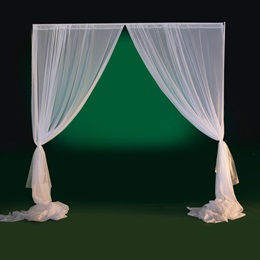 Sheer Elegance White Draped Frame Kit