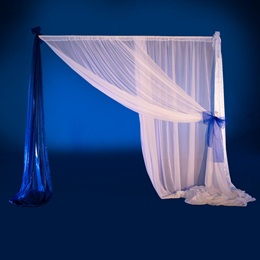 Sapphire Splash Pipe & Drape Frame With Fabric