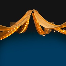 Lighted Swooping Ceiling Fabric Decor Kit
