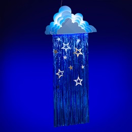 10 ft. x 54 in. Lighted Hanging Cloud With Falling Stars Kit