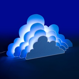 28 in. x 52 in. Lighted Floor Cloud Cutout Kit