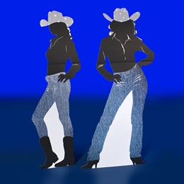 6 ft. Country Cowgirls Silhouettes Kit (set of 2)