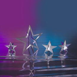 Sizzling Silver Stars Cutouts Kit (set of 15)