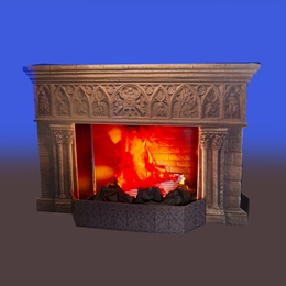 44 in. x 5 ft. 8 in. Great Hall Glow Lighted Cardboard Fireplace Kit