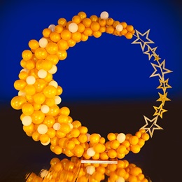 Balloon Moon and Sparkle Stars Circle Arch Kit