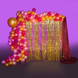 9 ft. x 10 ft. Sunset-colored Balloon Wall Kit