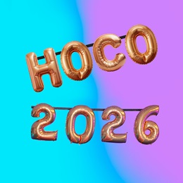 36 in. x 9 ft. 10 in. HOCO and Year Balloons Kit
