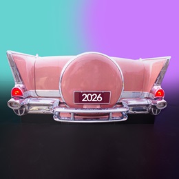 Pink Car With Custom Plate Kit