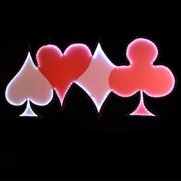 Your Lucky Night Lighted Card Suits Sign Kit