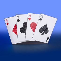 44 in. x 5 ft. 11 in. Suited Up Aces Playing Cards Stand-up Kit