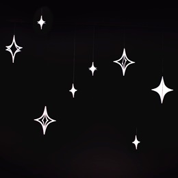 Sparkle of Night Hanging Stars Kit (set of 24)