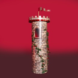 A Mighty Fortress Tower With Flag Kit