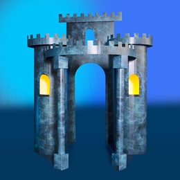 10 ft. 4 in. x 9 ft. Hidden Kingdom Lighted Castle Cutout Kit