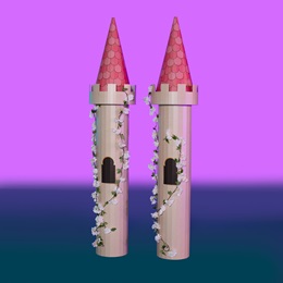 8 ft. 7 in. Pink Perfection Short Towers Kit (set of 2)