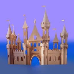 5 ft. 6 in. x 5 ft. 11 in. Golden Fairy Tale Castle Kit