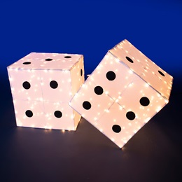 24 in. Roll 'Em High Lighted Dice Kit (set of 2)