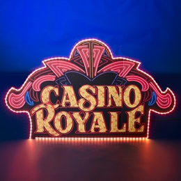 40 in. x 5 ft. 7 in. Lighted Casino Royale Sign Kit