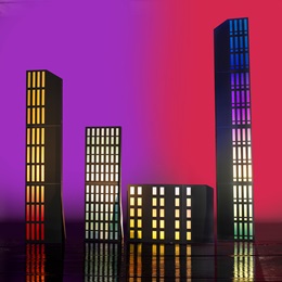Lighted Skyscraper Silhouettes Kit (set of 4)