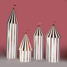 Gold and White Carnival Columns Kit (set of 4)