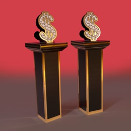 Diamond Dollar Signs Columns Kit (set of 2)