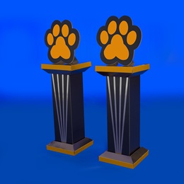 5 ft. 9 in. Short Silver Call of the Wild Paw Columns Kit (set of 2)
