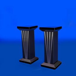 48 in. Short Silver Burst Columns Kit (set of 2)