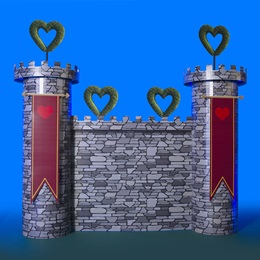 10 ft. 10 in. Stolen Hearts Castle Columns With Wall Kit