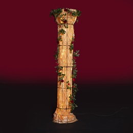 8 ft. Roses Around Lighted Column Kit