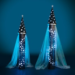 Tall and Medium Lighted Starkissed Spires Kit (set of 2)