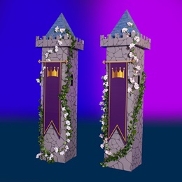 10 ft. 2 in. Regal Realm Castle Towers Kit (set of 2)