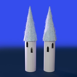 7 ft. Short Enchanted Palace Pillars Kit (set of 2)